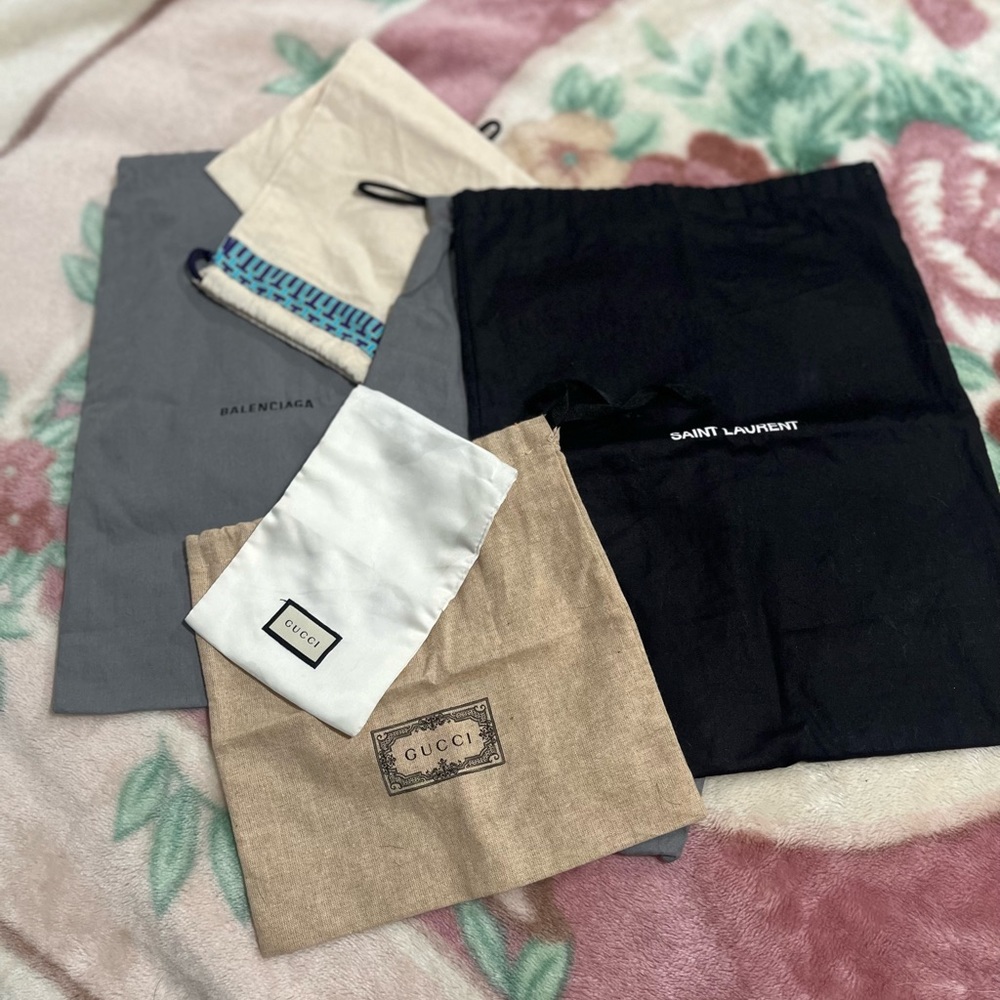 Designer dust bags / Gucci / Balenciaga/ Saint Laurent / Tory Burch